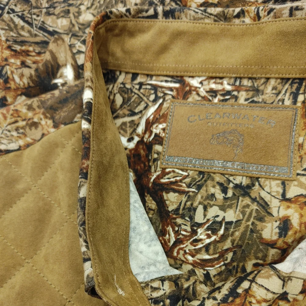 CLEARWATER OUTFITTERS SUEDE TRIM DEER HUNT SHIRT XXL - Picture 7 of 7